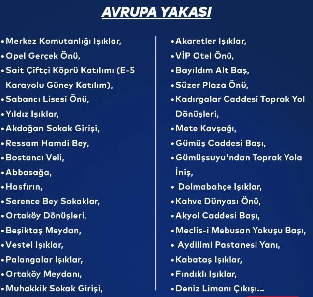 İstanbul Maratonu 2025 Yol Kapama ve Alternatif Güzergah Bilgileri