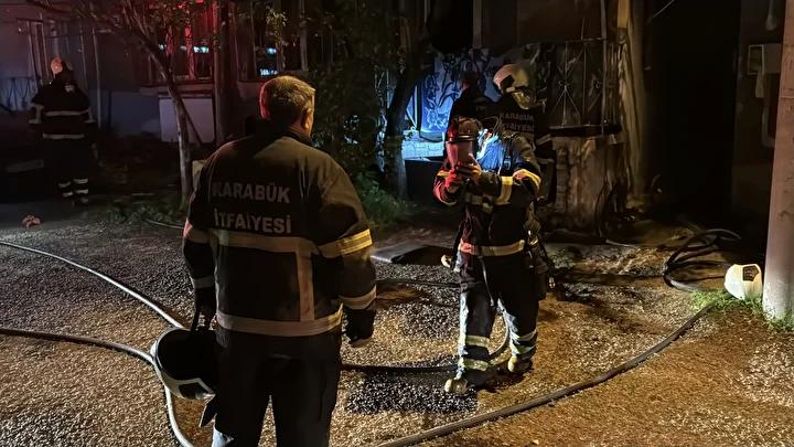 Karbük'te Giriş Katında Yangın ve Çıkan Olaylar