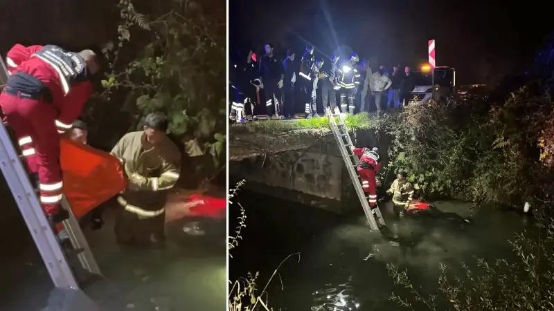 Köprüden Düşen Motosiklet Sürücüsü Kurtarıldı