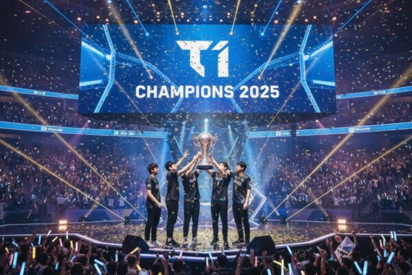 LoL Dunya Sampiyonasi 2025 Finalinde Zafer T1 Takiminin Oldugu Anlar