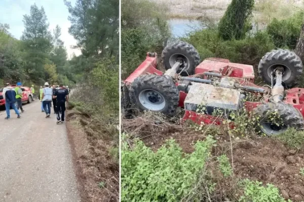 Manavgat’ta İş Makinası Kazası: Operatör Yaralandı