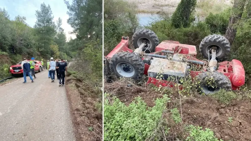 Manavgat’ta İş Makinası Kazası: Operatör Yaralandı