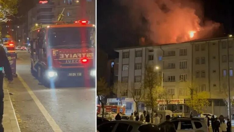 Merkezi Emek Mahallesinde Cati Yangini Kontrol Altina Alindi