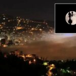 Rize Semalarinda Goruntulenen Muhtesem Super Ay Manzarasi