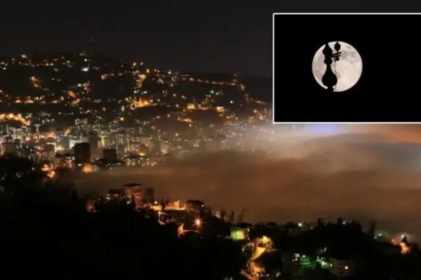 Rize Semalarında Görüntülenen Muhteşem Süper Ay Manzarası