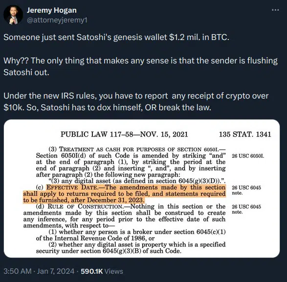 Kripto Dunyasini Sallayan Islem Satoshi Nakamoto Cuzdanina Neden 12 Milyon Jeremy Hogan