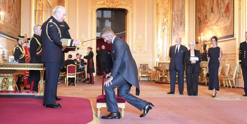 Windsor Kalesi’nde Beckham’a Resmi Unvan Beratı Verildi