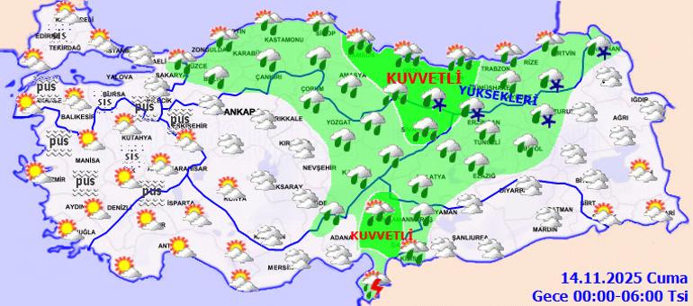 Yarin 14 Kasim Cuma Hava Durumu Tahminleri ve Kuvvetli Yagis Uyarisi Yarin 14 Kasim Cuma Hava Durumu Tahminleri ve Kuvvetli Yagis Uyarisi