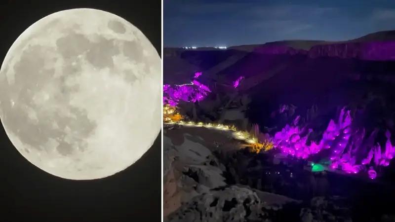 Yeşilhisar’da Muhteşem Süper Ay Manzarası Büyük İlgi Gördü