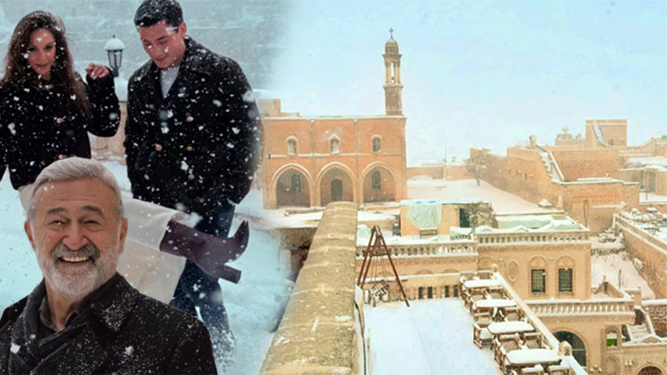 Uzak Sehire Kar Yagdi Midyatta Tarihi Manzara Kartpostallik Karelere Donustu