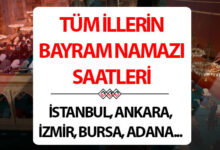 Diyanet Açıkladı: 2026 Ramazan Bayramı İl İl Namaz Vakitleri