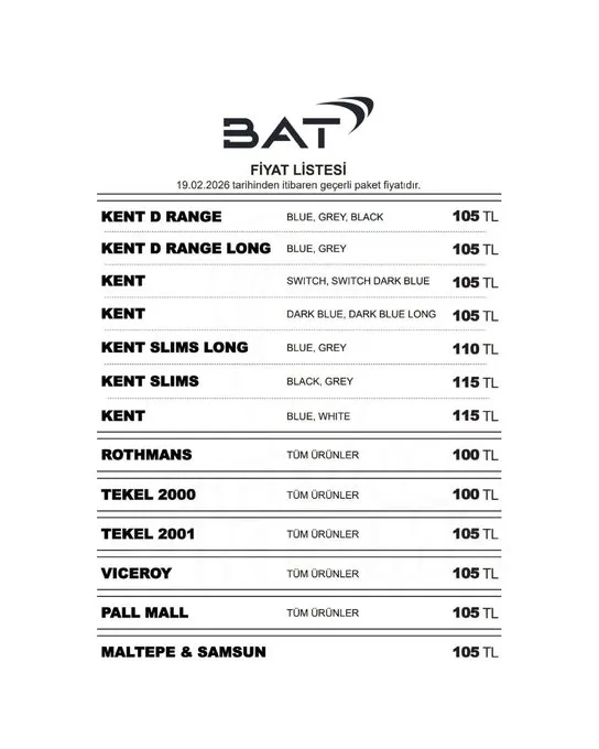 güncel sigara fiyatları listesi 2026